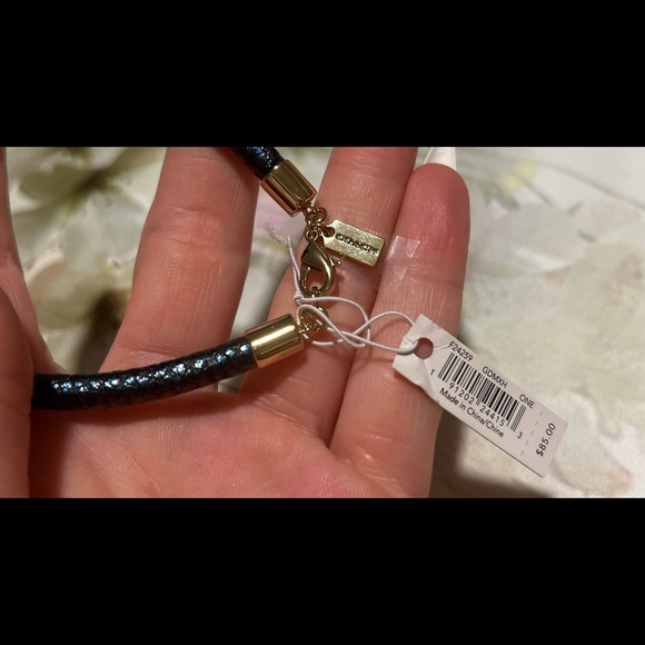 SOLD Coach Leather & Dice Charm Bracelet - Picture 6 of 6